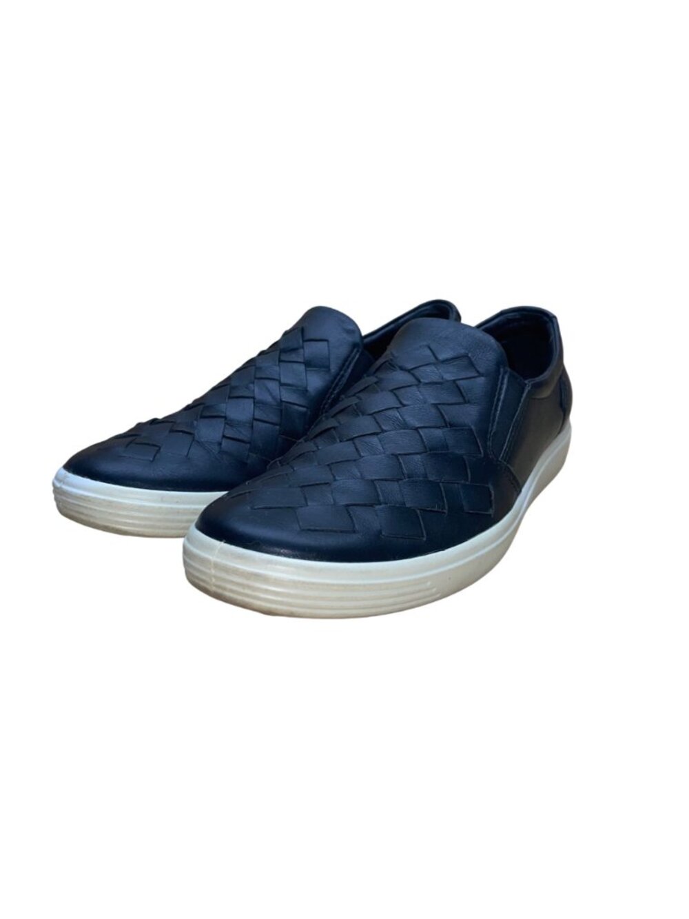 Ecco Women’s Black Woven Leather Upper Slip-On Casual Shoes Size 9 - Picture 3 of 8